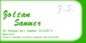 zoltan sammer business card